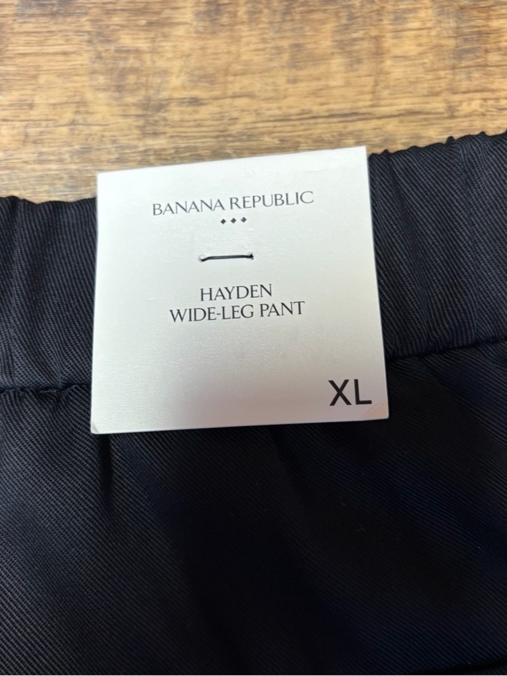 NEW Banana Republic $100 Hayden Wide-Leg High Rise Pull-On Pant Black Sz XL - Picture 9 of 15